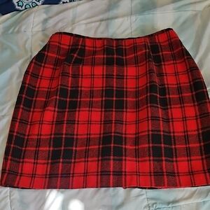 Vintage Norton McNaughton Plaid Wool Blend Skirt Size 16